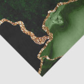 Green und Imitate Gold Glitzer Marble Agate Seidenpapier (Detail)