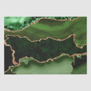 Green und Imitate Gold Glitzer Marble Agate Seidenpapier