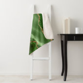 Green und Imitate Gold Glitzer Marble Agate Sherpadecke (Beispiel)