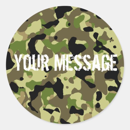 Green und Khaki Camoflage Sticker (Vorderseite)