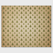 Green und Kraft Retro Christmas Geschenkpapier (Flach)