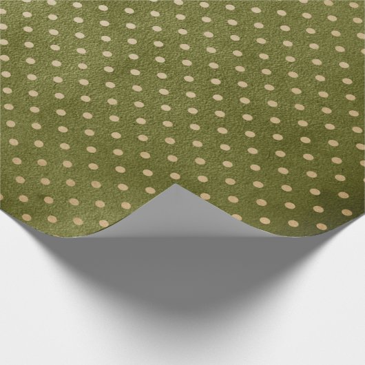 Green und Kraft Retro Christmas Geschenkpapier (Ecke)