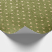 Green und Kraft Retro Christmas Geschenkpapier (Ecke)