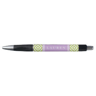 Green und Lavender Diamonds Muster Kugelschreiber
