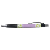 Green und Lavender Diamonds Muster Kugelschreiber (Oberseite)