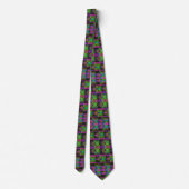 Green und Lila Neon Neck Tie Krawatte (Rückseite)