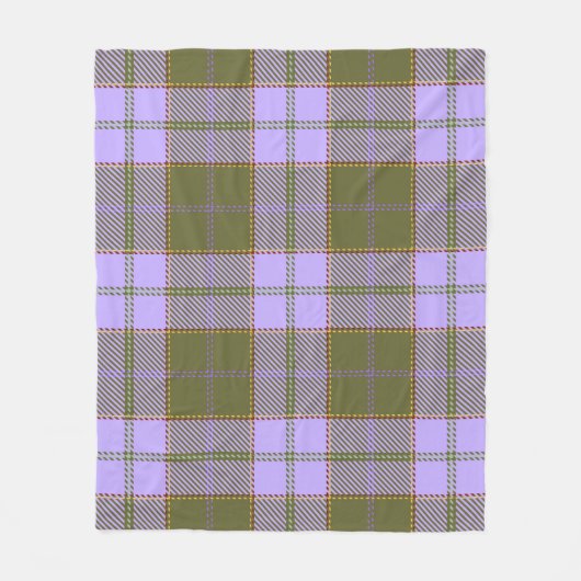 Green und Lila Tartan Kariert schottisch, nahtlos  Fleecedecke (Vorderseite)
