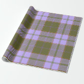 Green und Lila Tartan Kariert schottisch, nahtlos Geschenkpapier (Ungerollt)