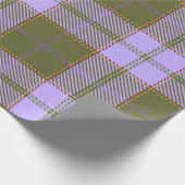 Green und Lila Tartan Kariert schottisch, nahtlos Geschenkpapier (Ecke)