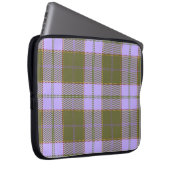 Green und Lila Tartan Kariert schottisch, nahtlos Laptopschutzhülle (Vorne Rechts)