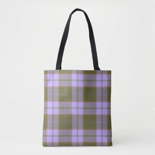 Green und Lila Tartan Kariert schottisch, nahtlos Tasche (Vorderseite)