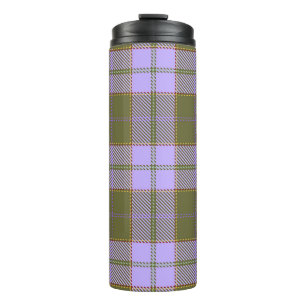 Green und Lila Tartan Kariert schottisch, nahtlos Thermosbecher