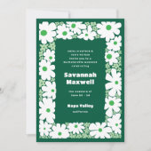 Green und Mint Groovy Blooms Boho Bachelorette Einladung (Vorderseite)