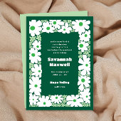 Green und Mint Groovy Blooms Boho Bachelorette Einladung