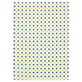 Green und Navy Blue Polka Punkte auf Weiß Tischdecke (Vorderseite)