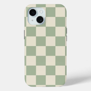Green und Off White Checkerboard Case-Mate iPhone Hülle
