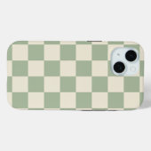 Green und Off White Checkerboard Case-Mate iPhone Hülle (Rückseite (Horizontal))