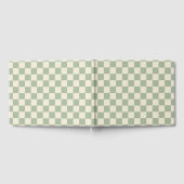 Green und Off White Checkerboard Gästebuch (Voll)