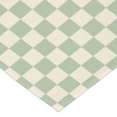 Green und Off White Checkerboard Kurzer Tischläufer (Ecke)
