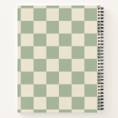 Green und Off White Checkerboard Notizblock (Rückseite)