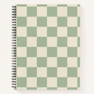 Green und Off White Checkerboard Notizblock