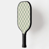 Green und Off White Checkerboard Pickleball Schläger (Links)