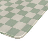 Green und Off White Checkerboard Schneidebrett (Ecke)