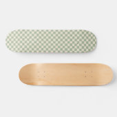 Green und Off White Checkerboard Skateboard (Horizontal)