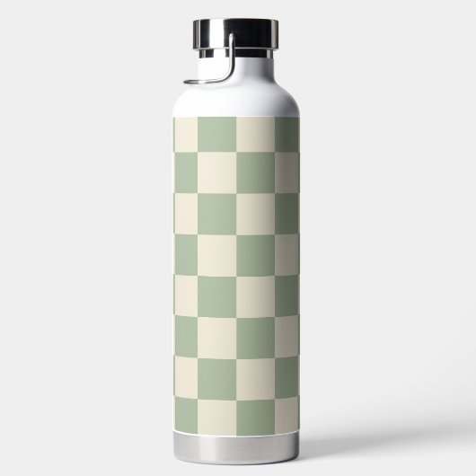 Green und Off White Checkerboard Trinkflasche (Rechts)