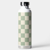 Green und Off White Checkerboard Trinkflasche (links)