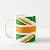 Green und Orange Union Jack Kaffeetasse (Links)