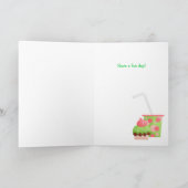 Green und Pink Birthday Balloons Card Karte (Innenseite)