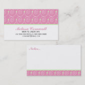 Green und Pink Calling Cards Telefonnummerkarte (Vorne/Hinten)