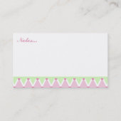 Green und Pink Diamonds Pattern Mommy Cards Telefonnummerkarte (Rückseite)