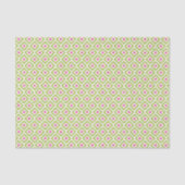 Green und Pink Ikat Diamonds Pattern Seidenpapier (Vorderseite)