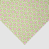 Green und Pink Ikat Diamonds Pattern Seidenpapier (Ausschnitt)