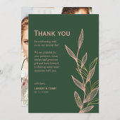 Green und Pink Leaf Danke, dass Sie die Karte für (Vorne/Hinten)