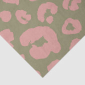 Green und Pink Leopard Muster Seidenpapier (Detail)