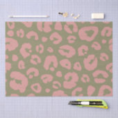 Green und Pink Leopard Muster Seidenpapier (Handwerk)