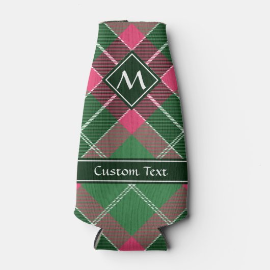 Green und Pink Tartan Flaschenkühler (Vorderseite)