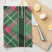 Green und Pink Tartan Geschirrtuch (Viertel Falte)