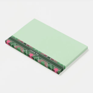 Green und Pink Tartan Post-it Klebezettel