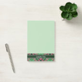Green und Pink Tartan Post-it Klebezettel (Büro)