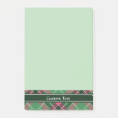 Green und Pink Tartan Post-it Klebezettel (Vorderseite)