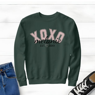 Green und Pink XOXO Valentine Sweatshirt