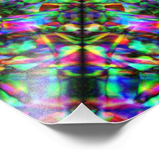 Green und Rainbow Mandala Pattern Fotodruck (Ecke)
