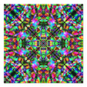 Green und Rainbow Mandala Pattern Fotodruck (Vorne)