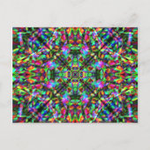 Green und Rainbow Mandala Pattern Postkarte (Vorderseite)
