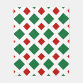Green und Red Diamonds auf White Fleecedecke (Vorderseite)