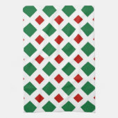 Green und Red Diamonds auf White Geschirrtuch (Vertikal)